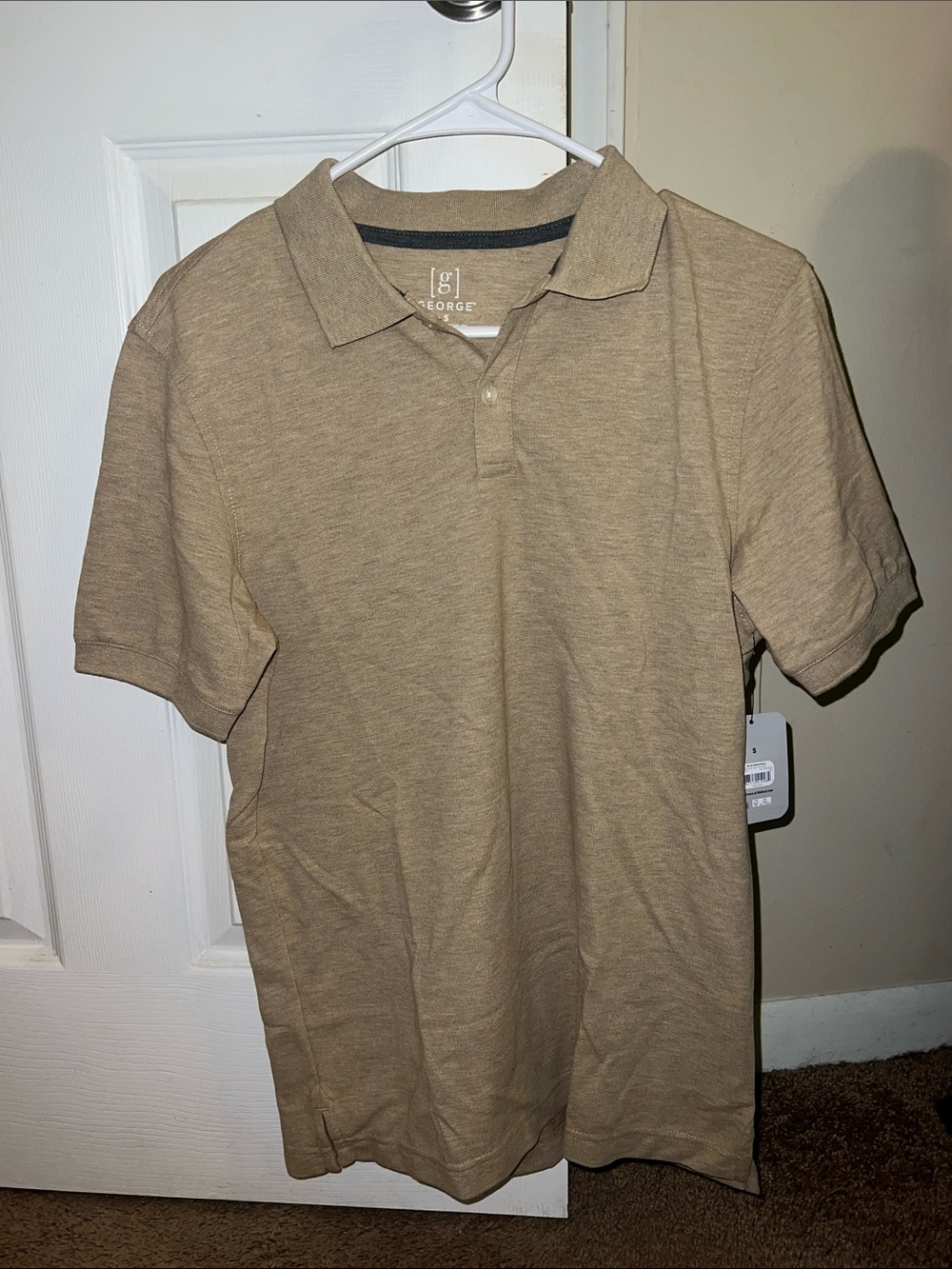 George Men's Polo Shirt in Tan